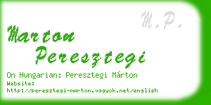 marton peresztegi business card